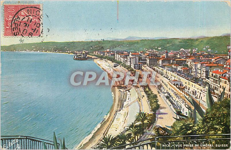 CPA Nice Vue prise de l'Hotel Suisse 