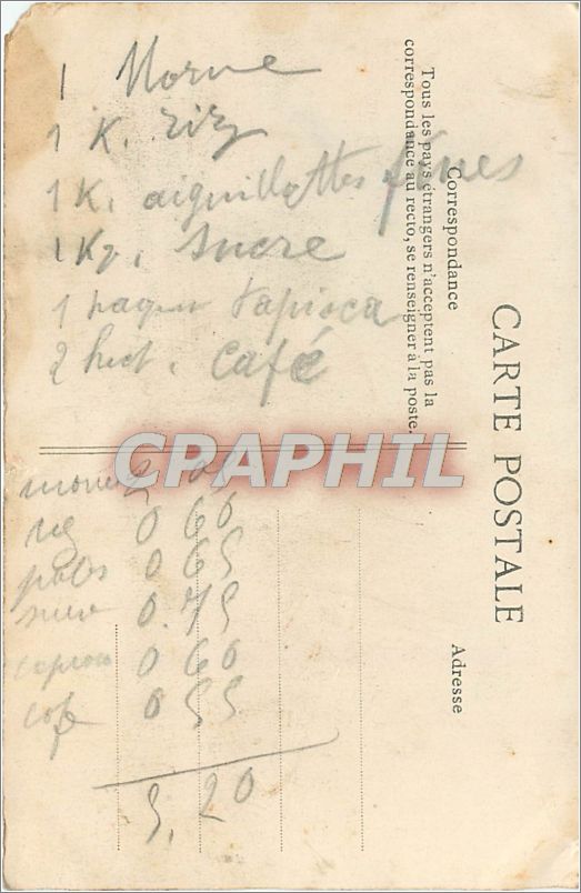 CPA Le Cataclysme Sicilien Survenu dans la nuit du 27 28 Decembre 1908  — Rückseite
