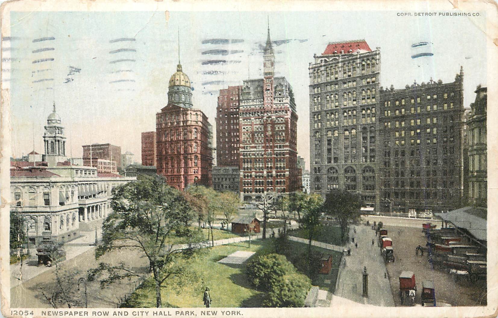 CPA Newspaper row and city hall park New York 