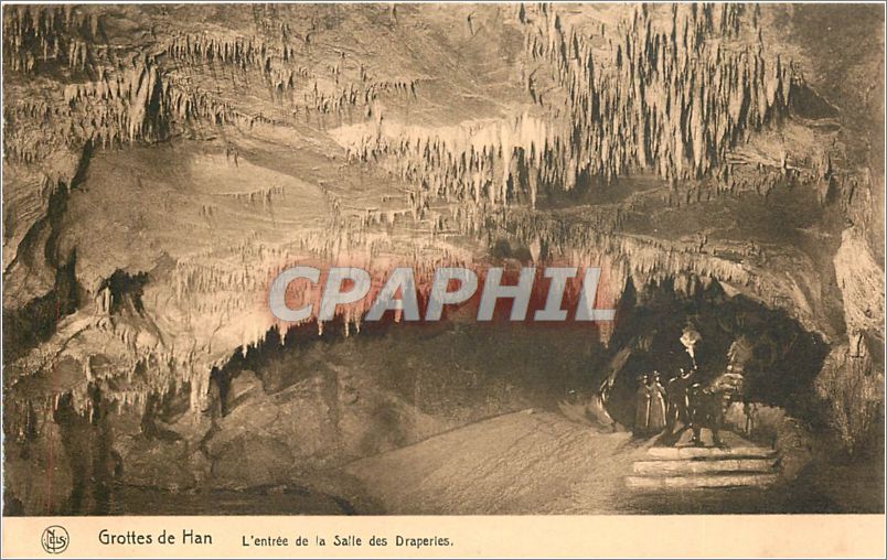 CPA Grottes de Han L'entree de a Salle des Draperies 
