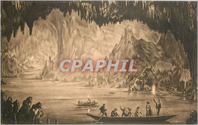 CPA Grottes de Han Le Lac d'Embarquement 