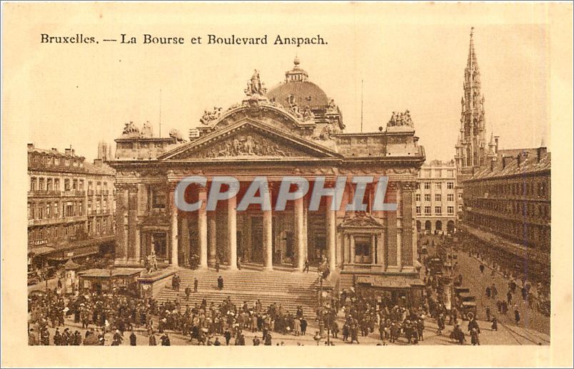 CPA Bruxelles La Bourse et Boulevard Anspach 