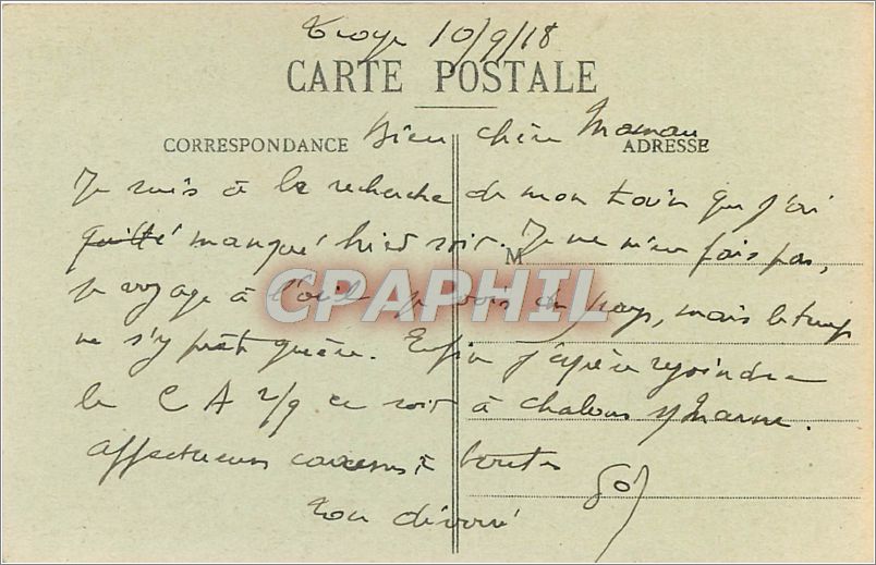 CPA Troyes L'Hotel Vauluisans Bati vers 1550 sur l'emplacement d'un ancien couvent a l'Interieur bel — Rückseite