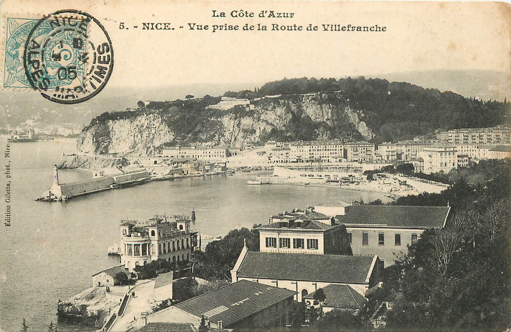 CPA La Cote d'Azur Nice Vue prise de la Route de Villefranche 