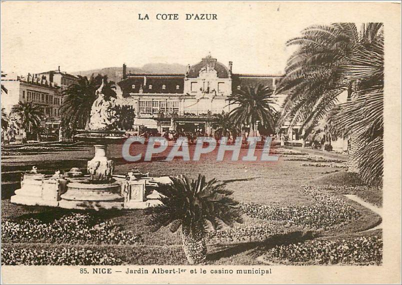 CPA La Cote d'Azur Nice Jardin Albert 1er et le casino municipal 
