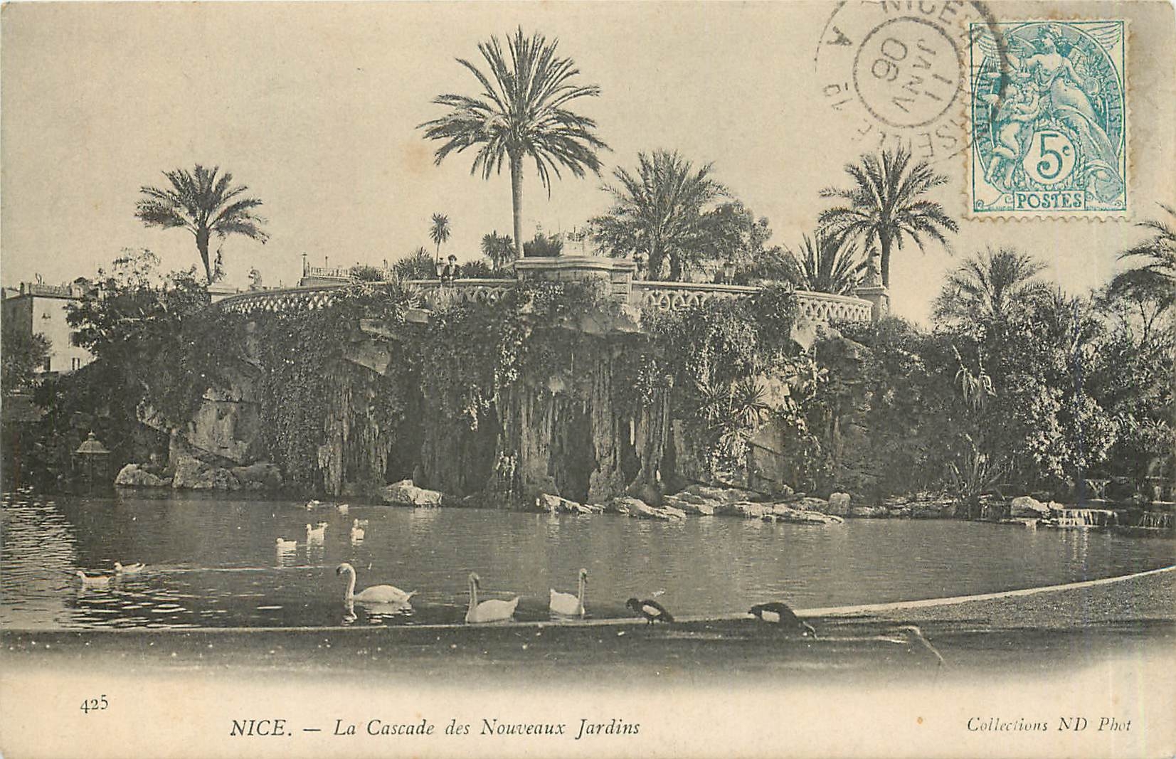 CPA Nice La Cascade des Nouveaux Jardins 