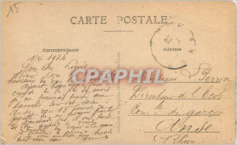 CPA Saint Quentin Aisne La Collegiale La Facade  — Rückseite