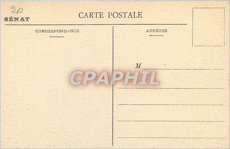 CPA Luxembourg Salle des Seances du Senat  — Rückseite