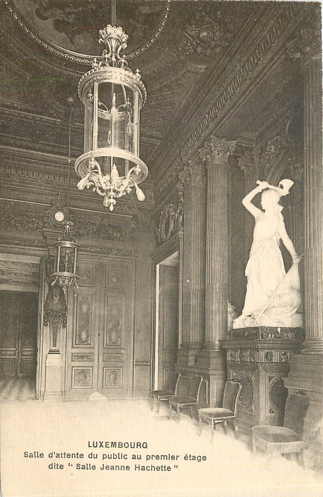 CPA Luxembourg Salle d'attente du public au premier etage dite Salle Jeanne Hachette 