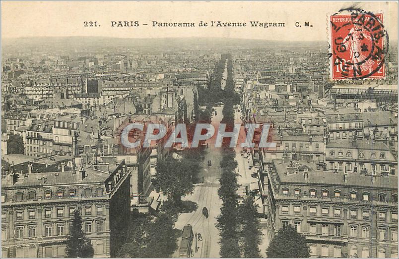 CPA Paris Panorama de l'Avenue Wagram 