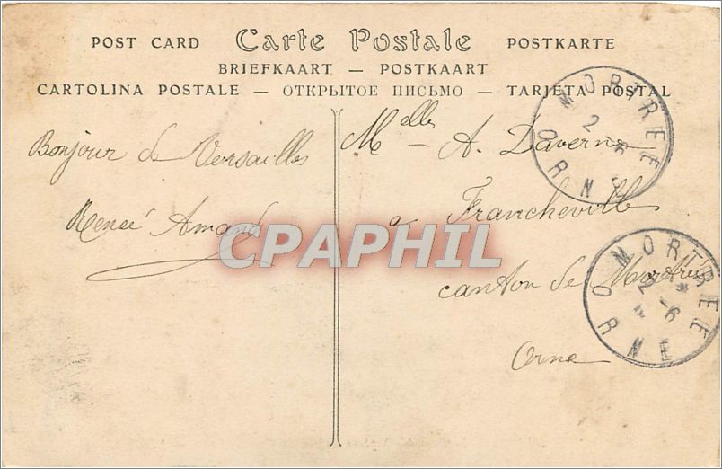 CPA Parc de Versailles  — Verso