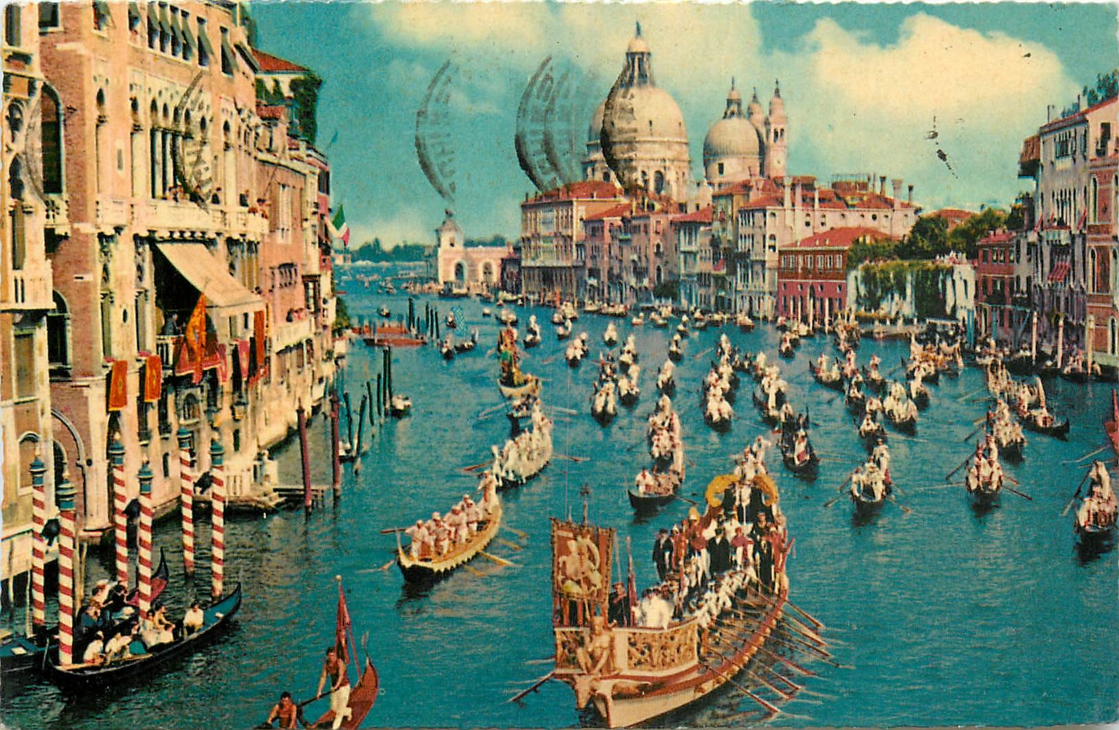 CPA Venezia Canal Grande et Regate 