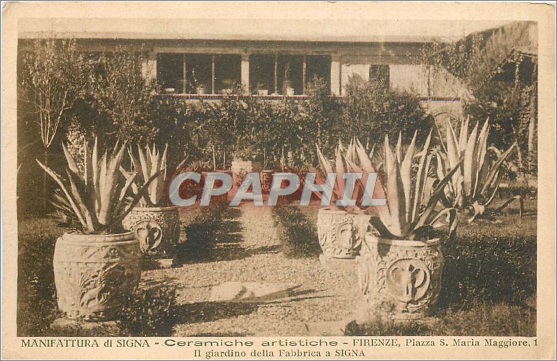 CPA Manifattura di Signa Ceramiche artistiche Firenze Piazza S Maria Maggiore 