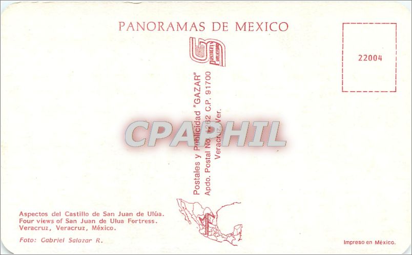 CPM Aspectos del Castillo de San Juan de Ulua Veracruz Mexico  — Rückseite