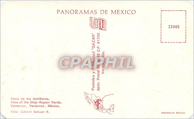 CPM Vista de los Astilleros Veracruz Mexico  — Rückseite