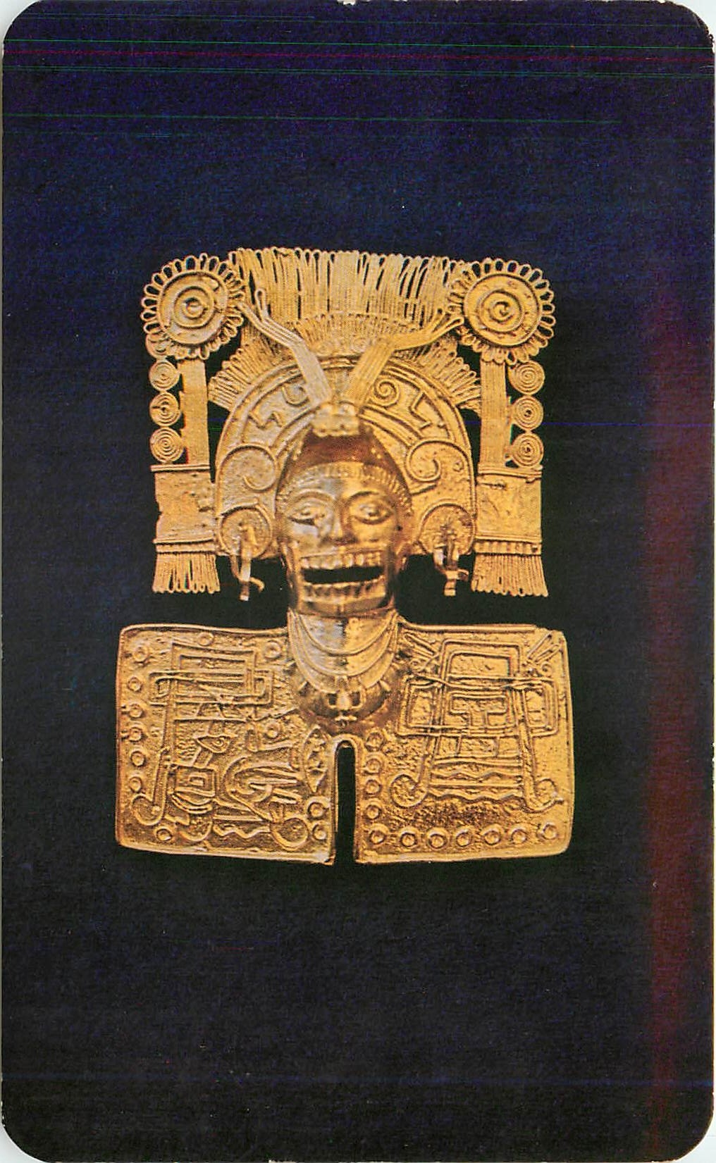 CPM Pectoral de oro Mitlantecutli de la Tumba no 7 Monte Alban Oax Mexico 