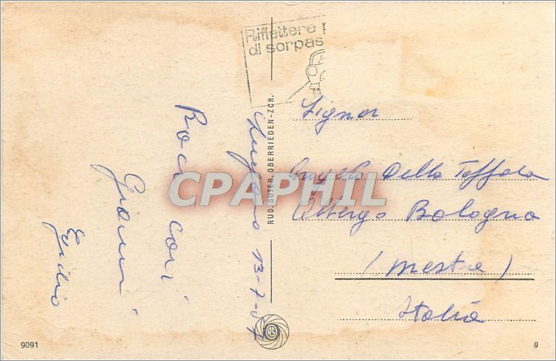CPA Switzerland Matterhorn Lucano Rheinfall Bern Basel Gotthard Zurich  — Verso