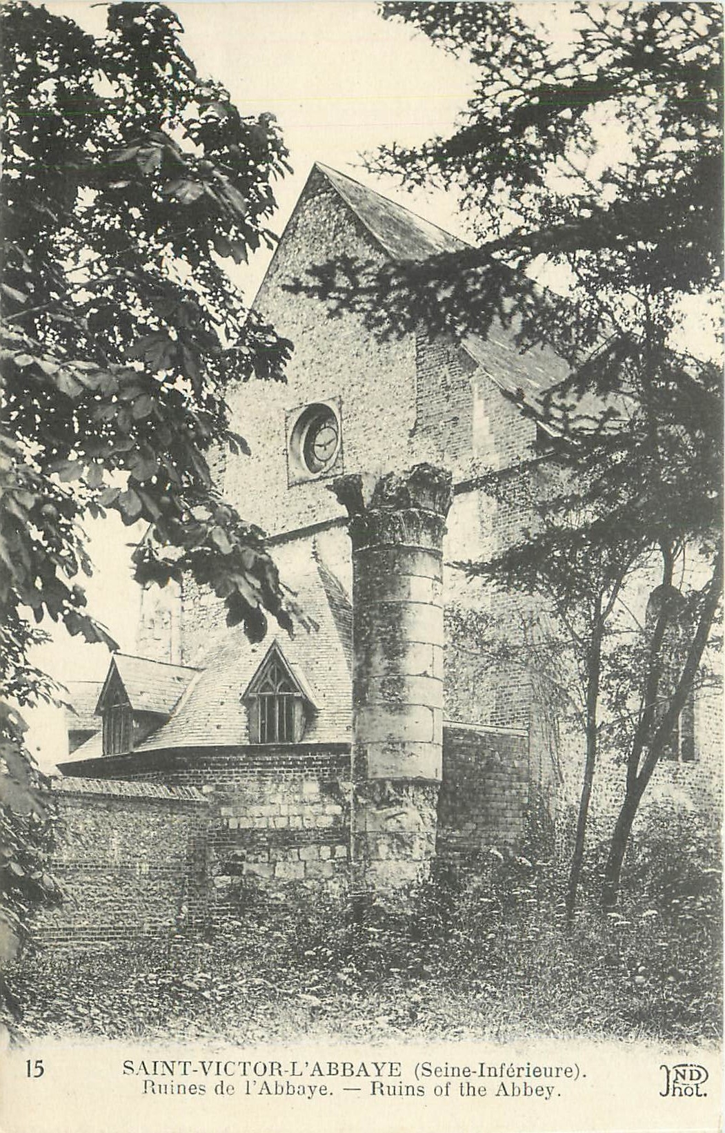 CPA Saint Victor l'Abbaye Seine Inferieure Ruines de l'Abbaye 