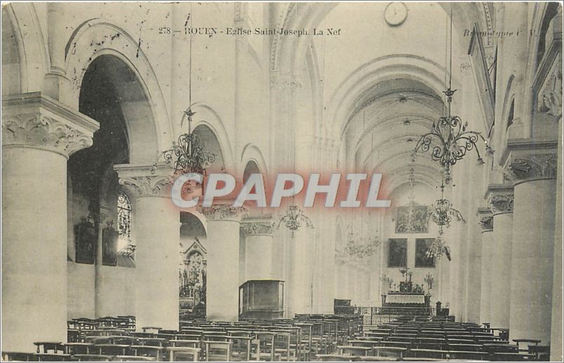 CPA Rouen Eglise Saint Joseph La Nef 