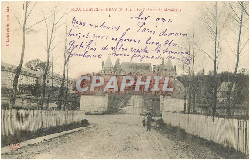 CPA Neufchatel en Bray Le Chateau de Mesnieres 