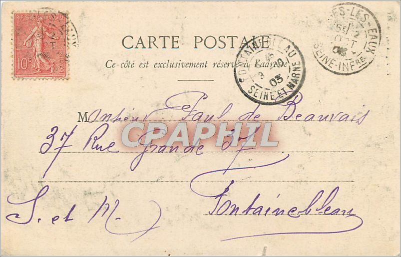 CPA Neufchatel en Bray Le Chateau de Mesnieres  — Back