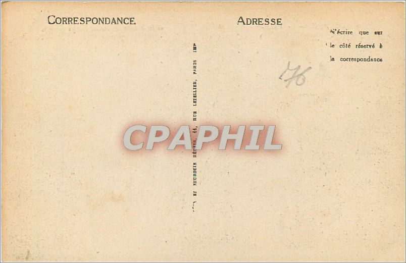 CPA Dieppe Le Theatre Statue de Saint Saens  — Verso