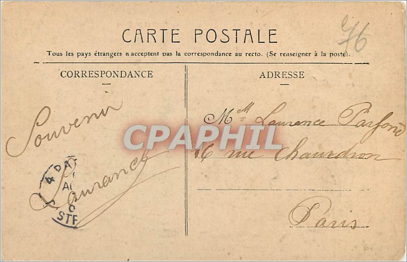 CPA Le Treport Le Port et le Quai Bateaux de peche — Rückseite