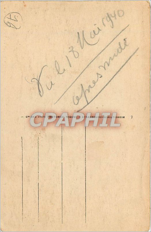 CPA Dieppe Depart du Train Maritime Bateaux — Verso