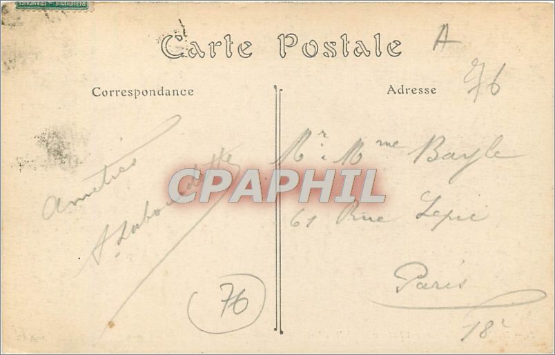 CPA Dieppe Le vieux Chateau  — Verso