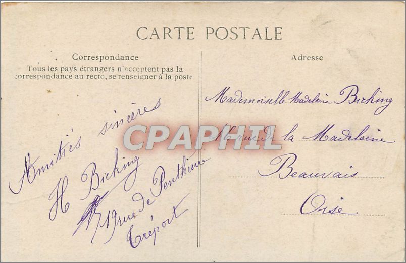 CPA Le Treport Perspective du quai et du Port Bateau — Rückseite