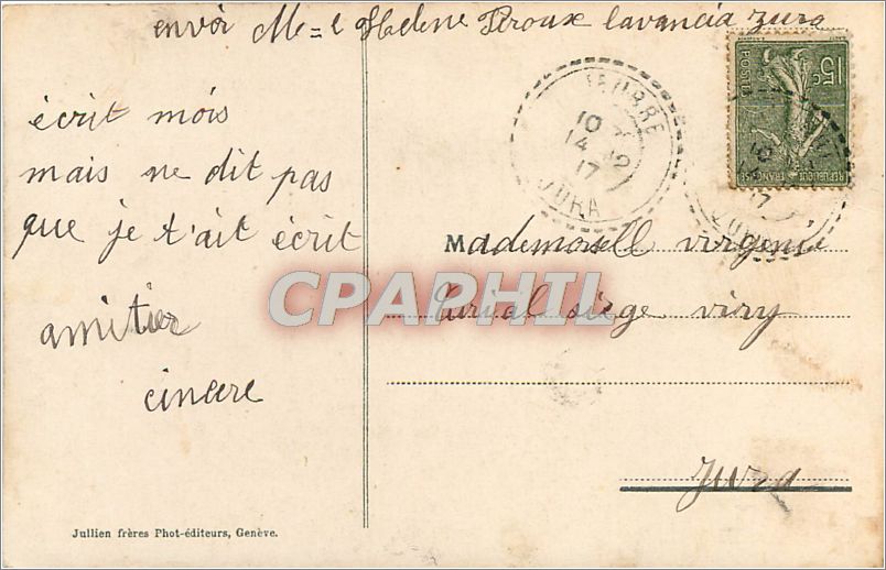 CPA Lausanne Tribunal Federal  — Rückseite