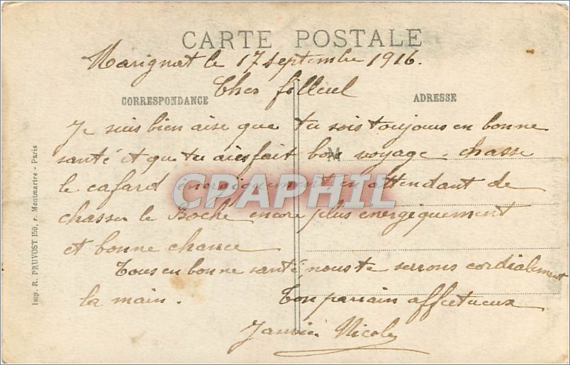 CPA La Guerre 1914 15 16 En Argonne La maison Forestiere du Four les Moines ou se sout livres des fu — Rückseite