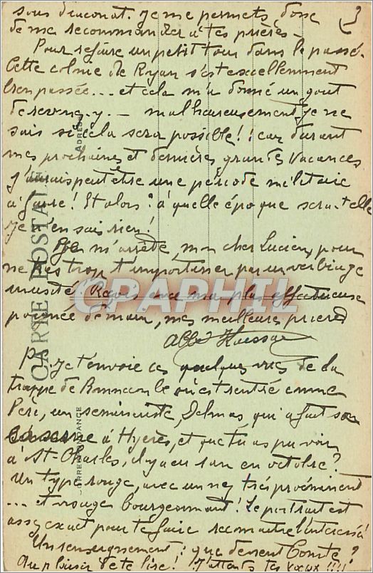 CPA Abbaye Cistercienne de Notre Dame de Bonnecombe Aveyron Le Refectoire  — Rückseite