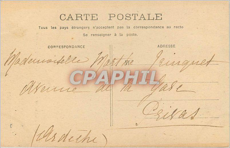 CPA Paris Eglise de la Sorbonne  — Rückseite