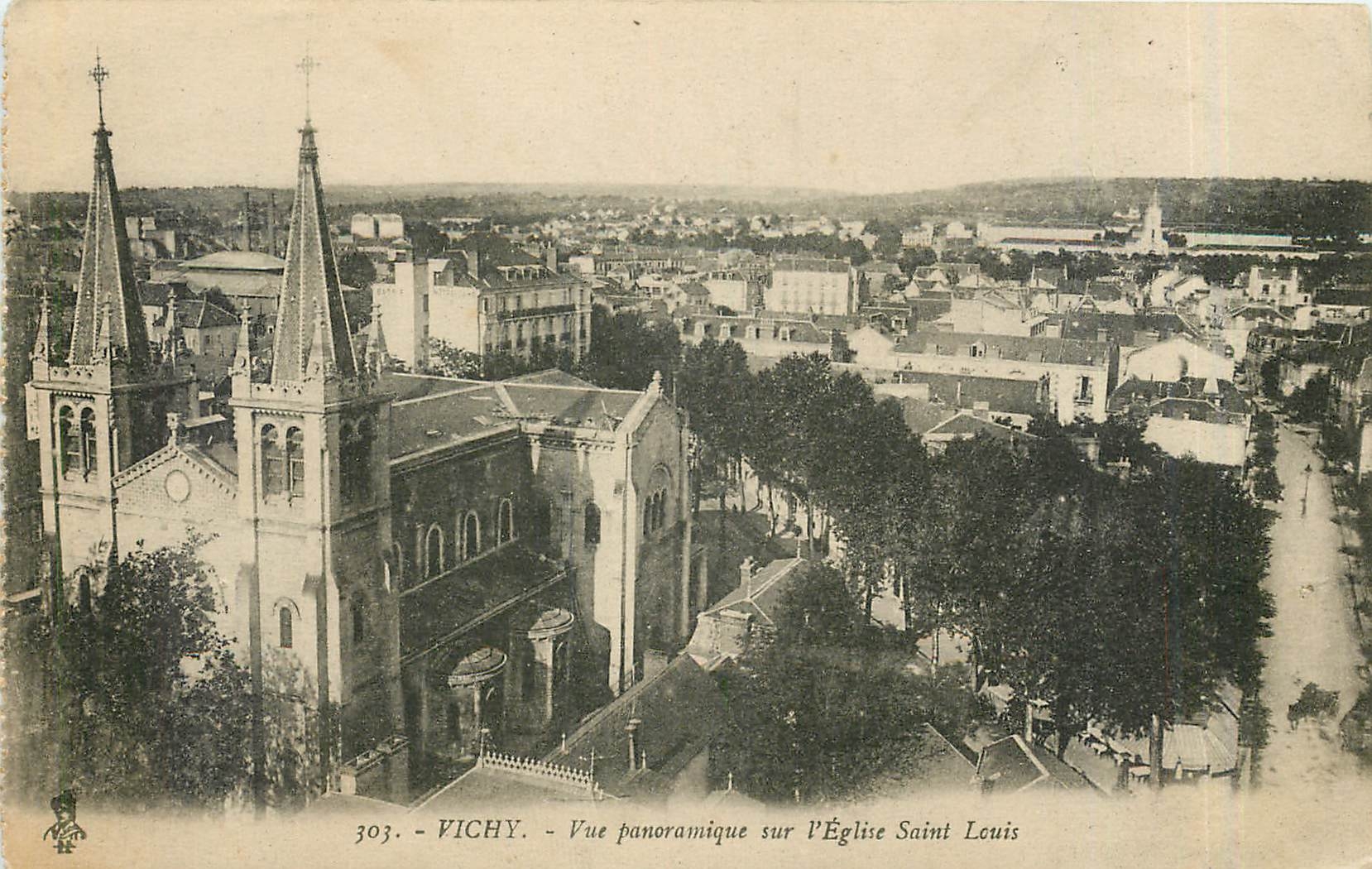 Vichy - Vue panoramique sur l'Église Saint Louis