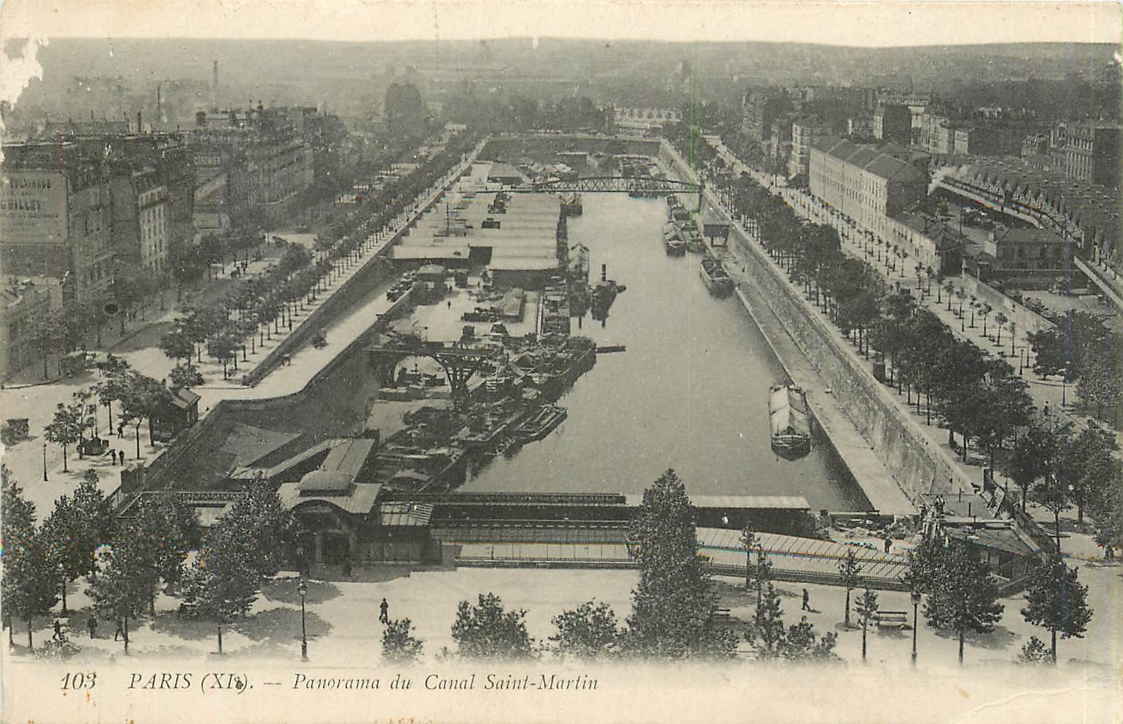 CPA Paris Panorama du Canal Saint Martin 