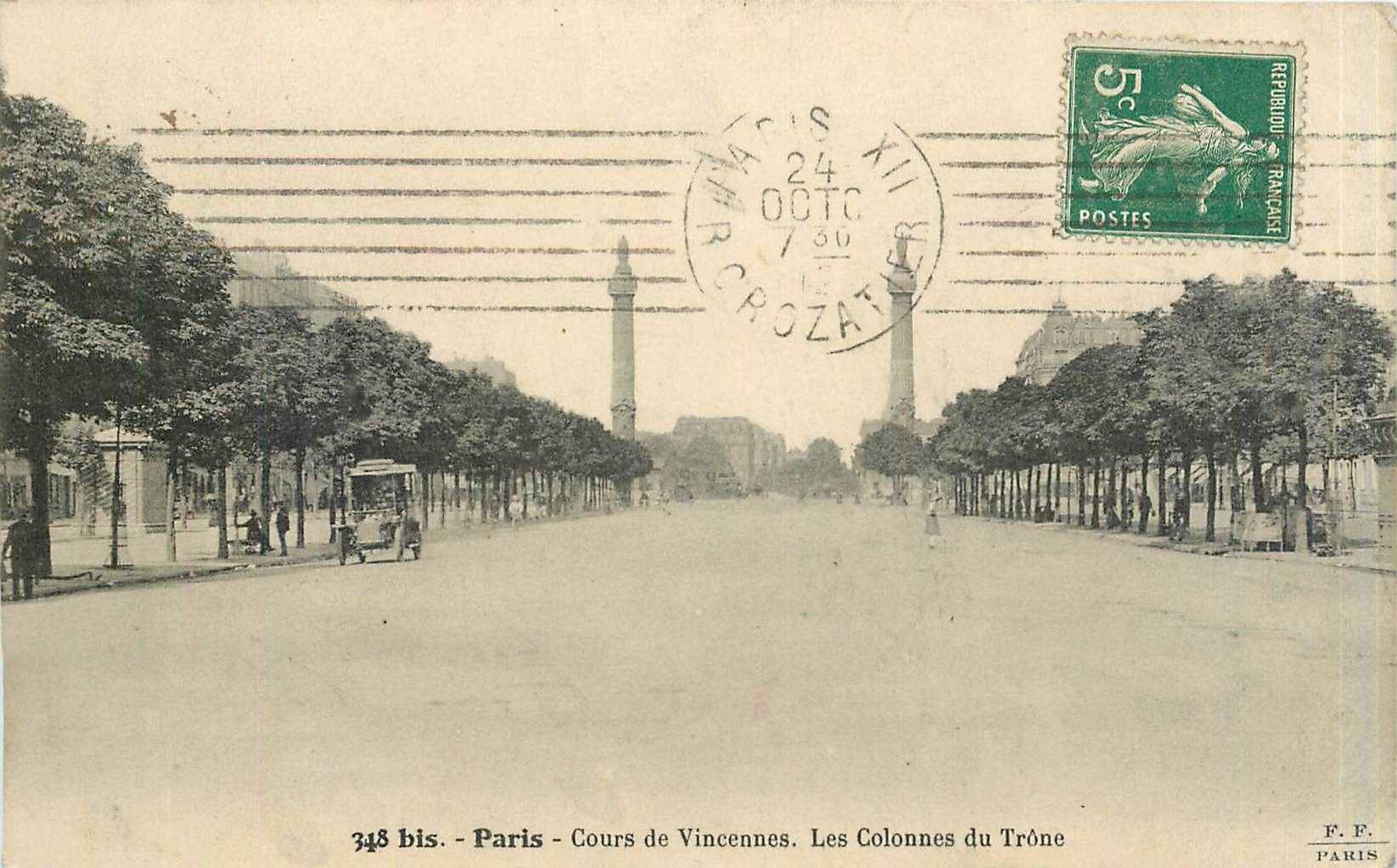 CPA Paris Cours de Vincennes Les Colonnes du Trone 