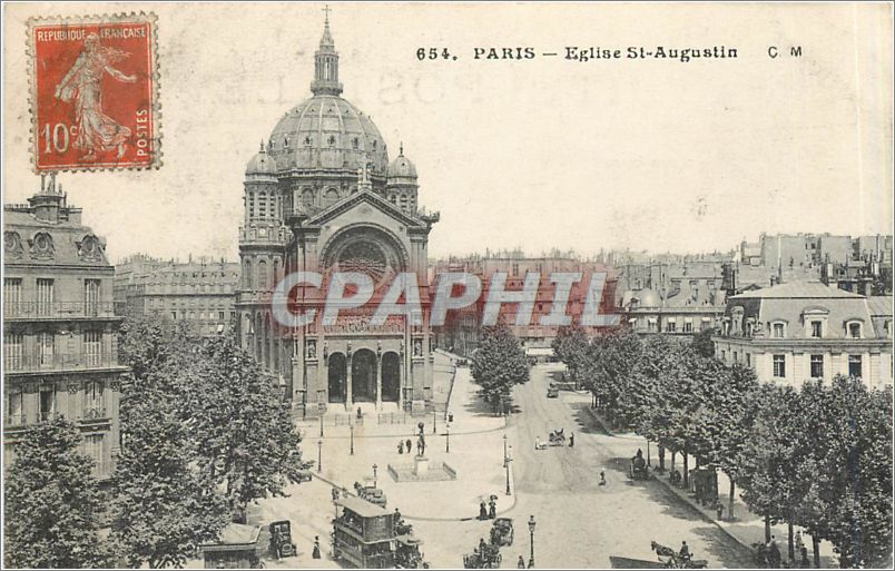 CPA Paris Eglise St Augustin 