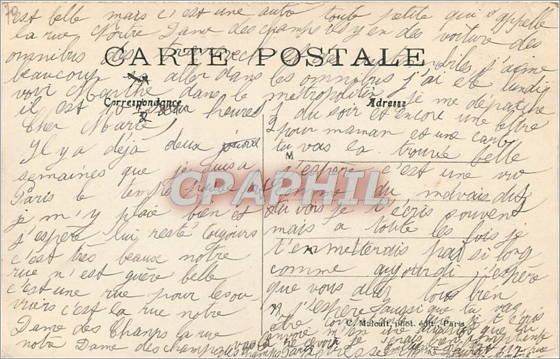 CPA Paris Eglise St Augustin  — Rückseite