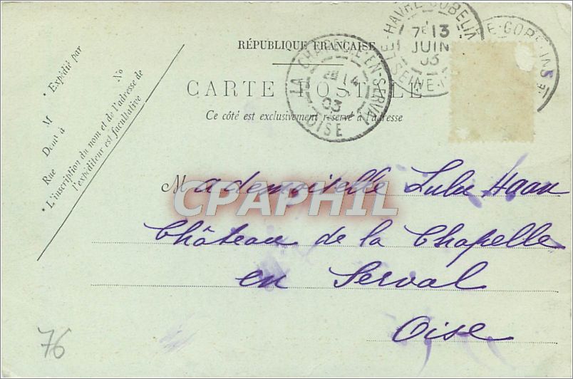 CPA Le Havre La Bourse et la Passerelle  — Rückseite