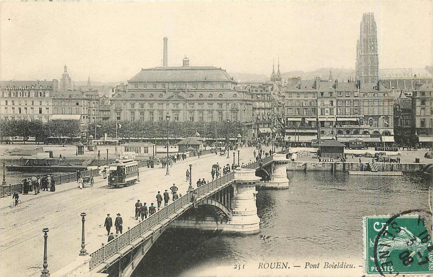 CPA Rouen Pont Boieldieu 