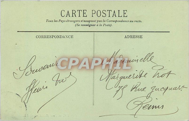 CPA Rouen Pont Boieldieu  — Verso