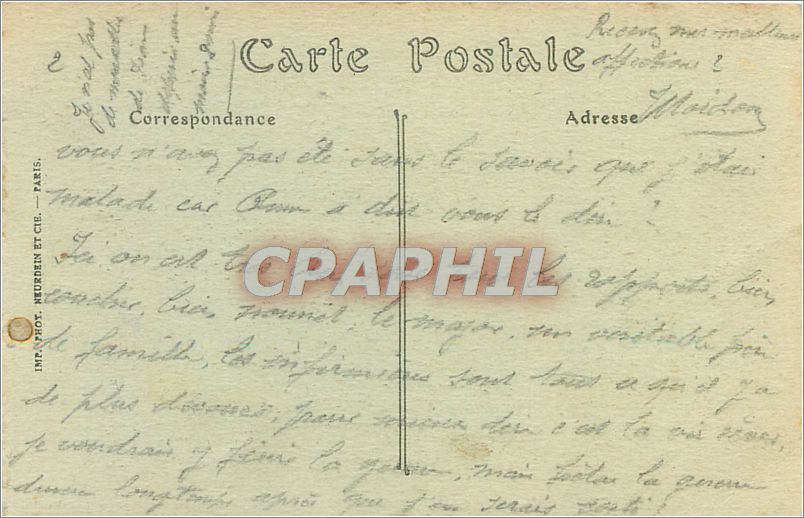 CPA Le Treport Le Port et les Falaises d'Aval  — Rückseite