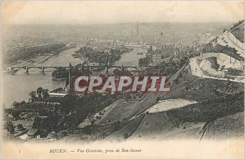 CPA Rouen Vue Generale prise du Bon Secour 