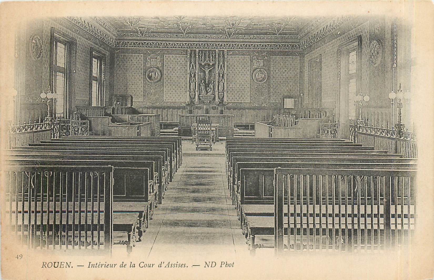 CPA Rouen Interieur de la Cour d'Assises 