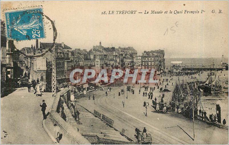 CPA Le Treport Le Musoir et le Quai Francois 