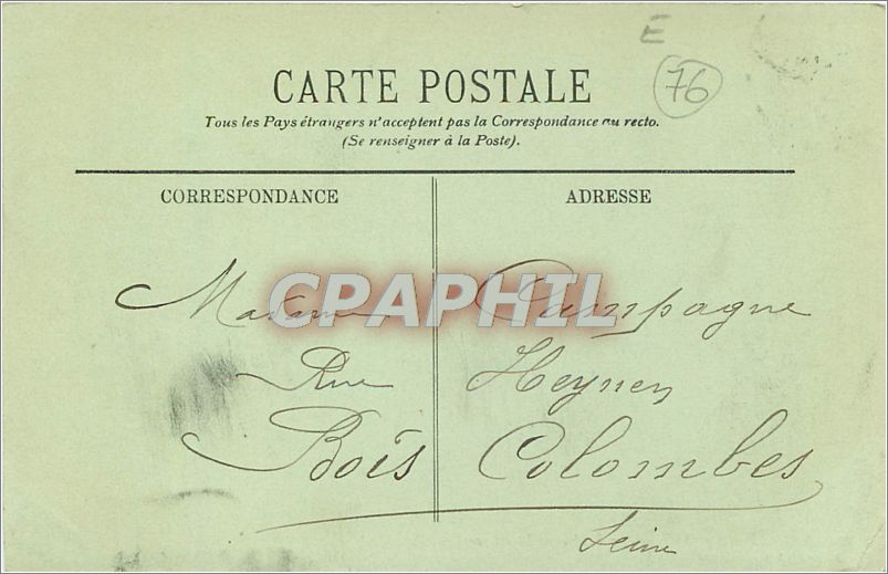 CPA Sainte Adresse Le Boulevard Maritime et le Cap de la Havre  — Rückseite