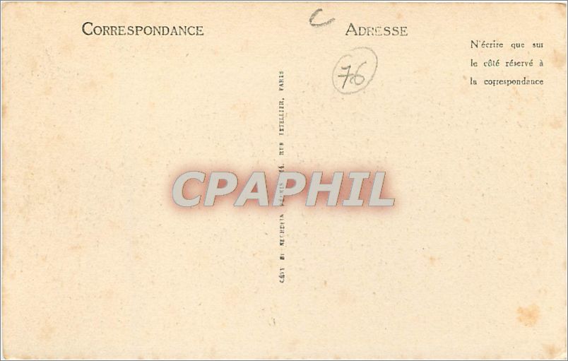 CPA Le Treport La Bresle  — Verso