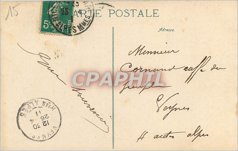 CPA Nice Chateau d'Eau de la Vesubie a Gairant  — Rückseite