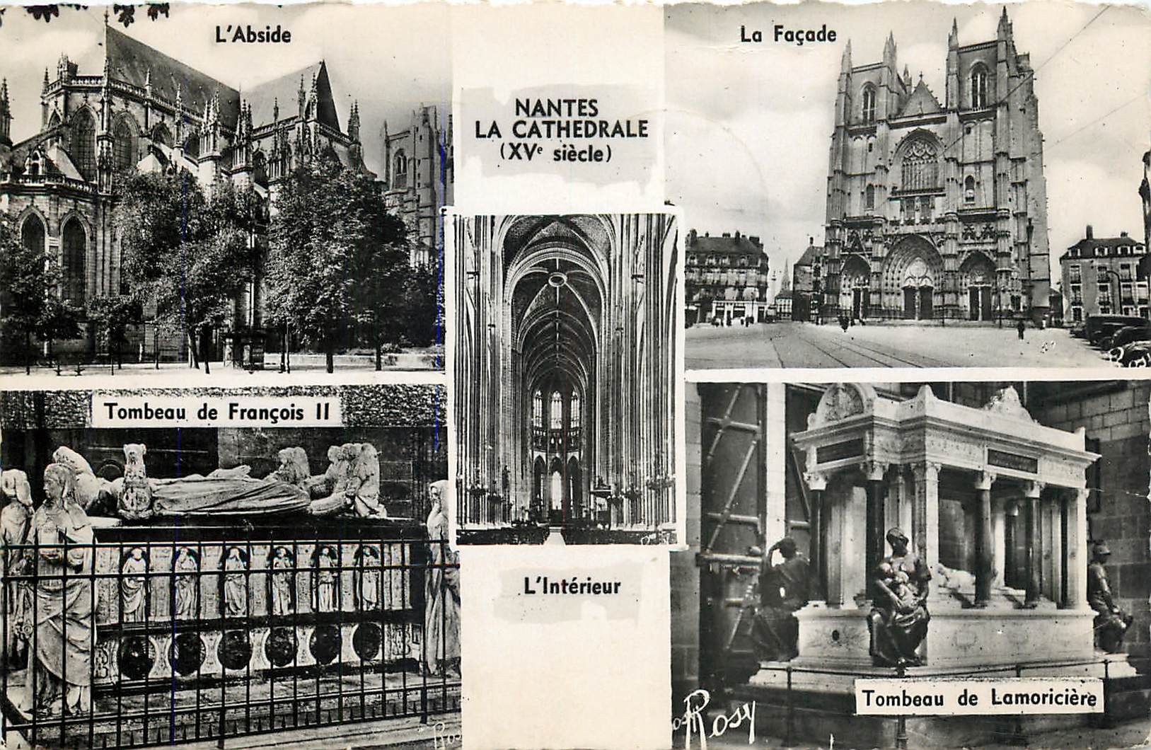 CPA Nantes La Cathedrale L'Interieur L'Abside La Facade 